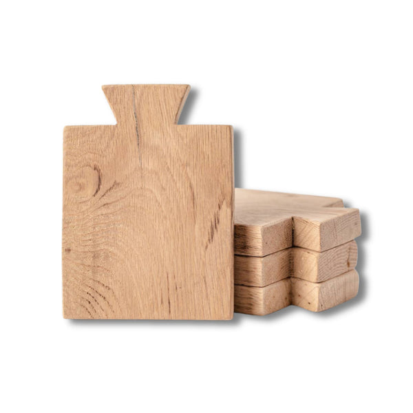 4 small oak wood boards for charcuterie and snacks