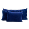 Blue velvet pillows