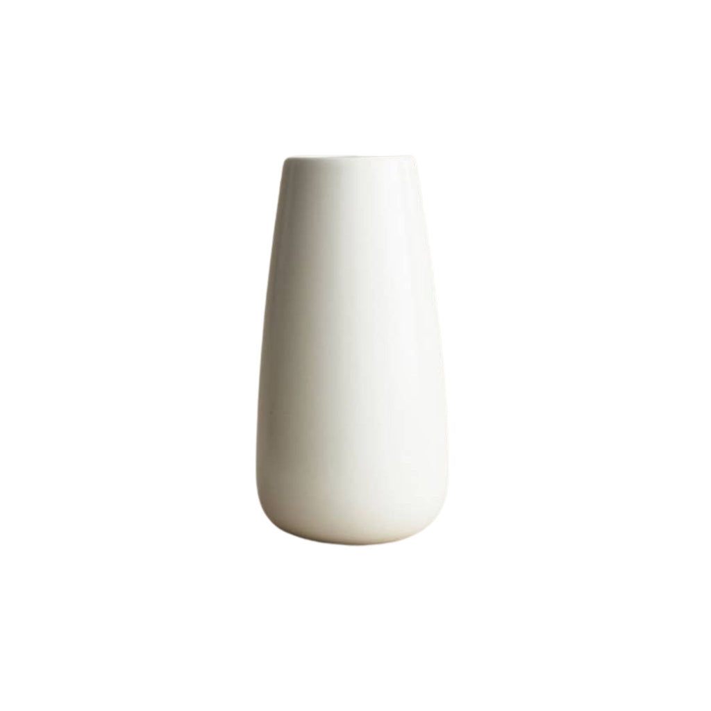 Small white bud vase