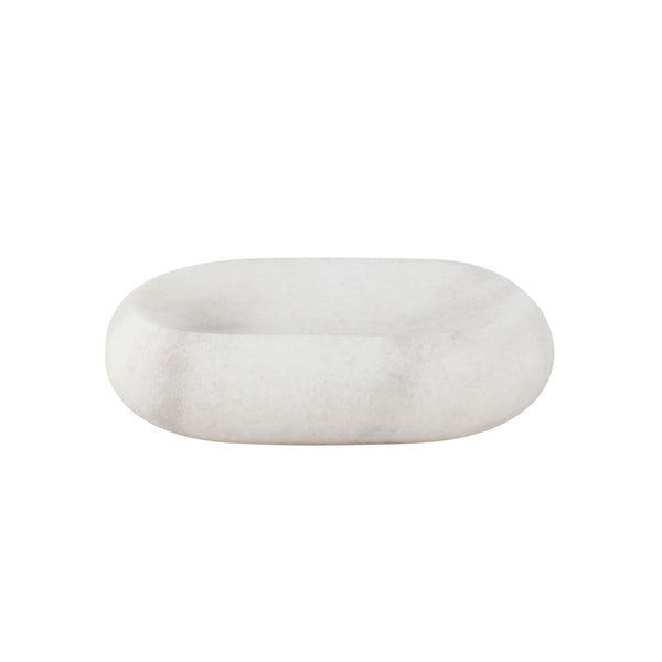 White marble soap dish