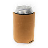 Camel leather can cooler koozie