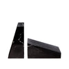 Two black marble bookends